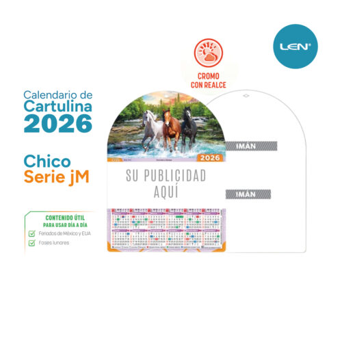 Calendario Chico LEN Serie JM 17x23 cm Con Imanes Personalizado Diseño Gratis